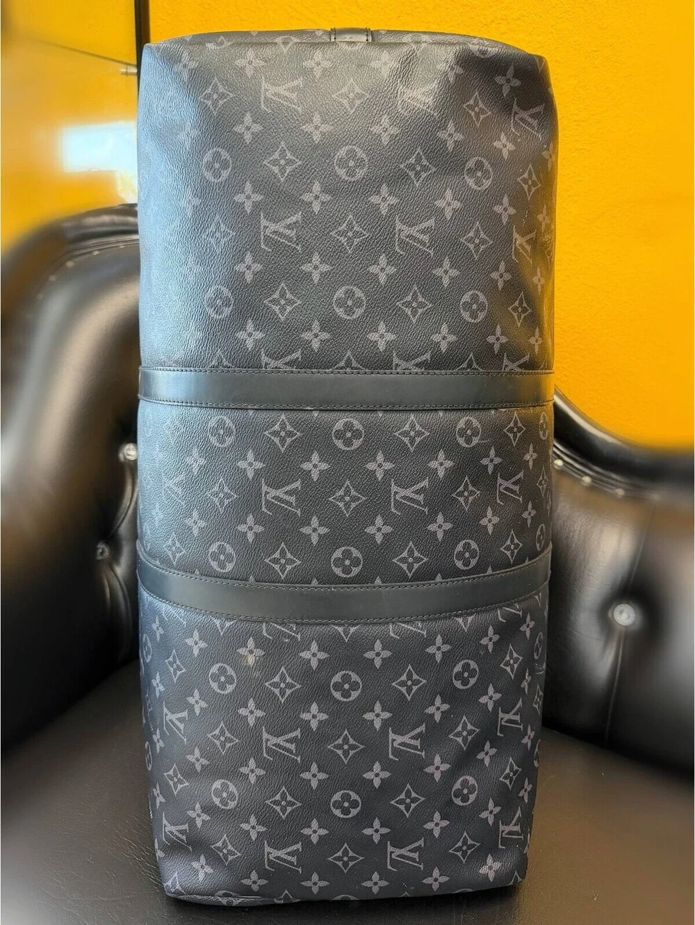 Louis Vuitton Monogram Eclipse Keepall 55 Bandouliere Duffle